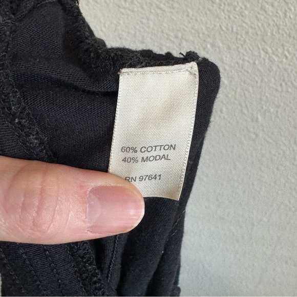 VTG J.Jill Womens Medium Black Scrunched Textured Maxi Dress Pull on Grunge - Picture 5 of 10